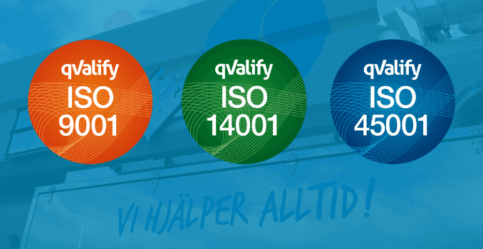 Norva24 certifierat inom kvalitet, hälsa, miljö och säkerhet (KHMS)