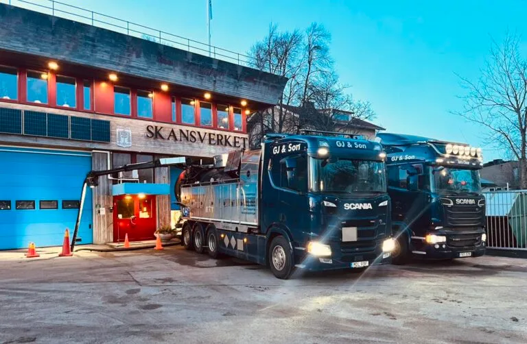 Tömning av slamlager i Uddevalla