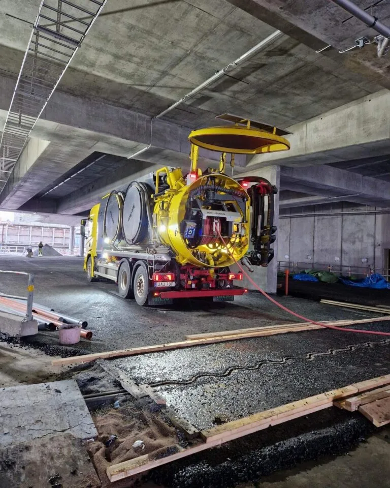 Spolning under Guldbron i Slussen, Stockholm