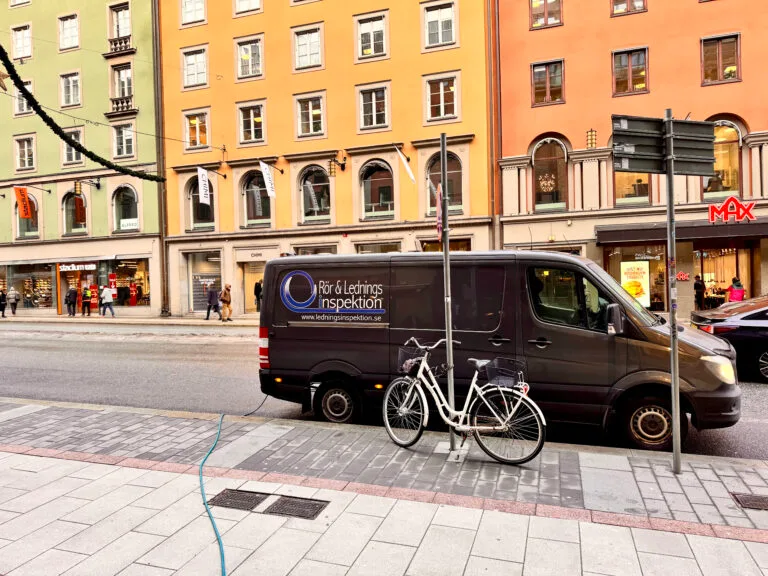 Spolning av köksbrunnar i centrala Stockholm